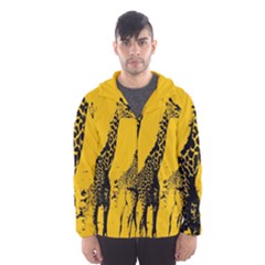 Giraffe  Hooded Windbreaker (men) by Valentinaart