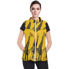 Giraffe  Women s Puffer Vest by Valentinaart