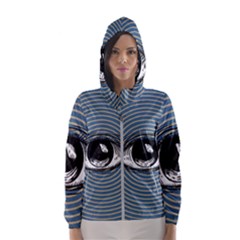 Pop Art Eye Hooded Windbreaker (women) by Valentinaart