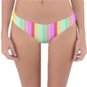 Pastel Rainbow Sorbet Deck Chair Stripes Reversible Hipster Bikini Bottoms View3