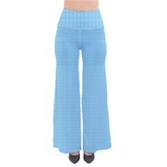 Oktoberfest Bavarian Blue Mini Houndstooth Check So Vintage Palazzo Pants by PodArtist