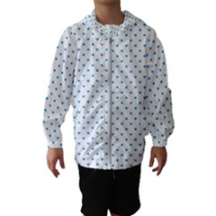 Oktoberfest Bavarian Blue Mini Love Hearts On White Hooded Windbreaker (kids) by PodArtist