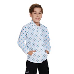 Oktoberfest Bavarian Blue Mini Love Hearts On White Windbreaker (kids) by PodArtist