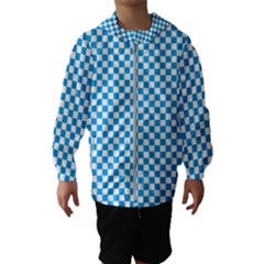 Oktoberfest Bavarian Blue And White Checkerboard Hooded Windbreaker (kids) by PodArtist