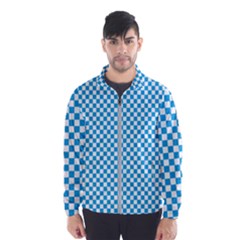 Oktoberfest Bavarian Blue And White Checkerboard Windbreaker (men) by PodArtist