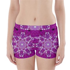 Wonderful Star Flower Painted On Canvas Boyleg Bikini Wrap Bottoms by pepitasart