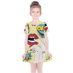 Pop Art   Kids  Simple Cotton Dress by Valentinaart