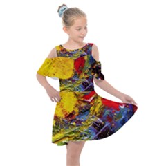 Yellow Chik 3 Kids  Shoulder Cutout Chiffon Dress by bestdesignintheworld