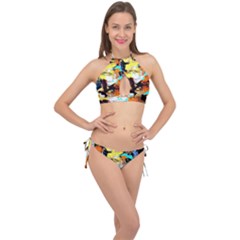 Fragrance Of Kenia 6 Cross Front Halter Bikini Set by bestdesignintheworld