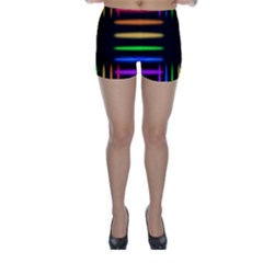 Neon Light Abstract Pattern Lines Skinny Shorts by Sapixe