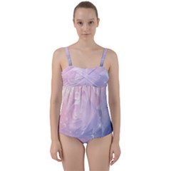 Wonderful Roses In Soft Colors Twist Front Tankini Set by FantasyWorld7