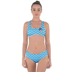 Chevron Mermaid Pattern Criss Cross Bikini Set by emilyzragz