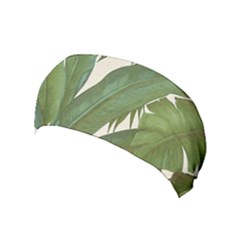 Green Palm Leaf Wallpaper Yoga Headband by AnjaniArt