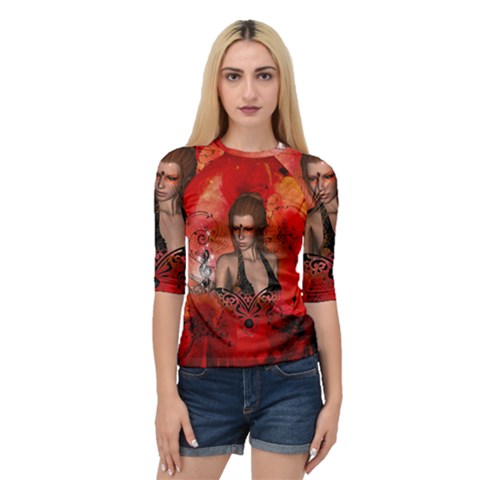 The Fairy Of Music Quarter Sleeve Raglan Tee by FantasyWorld7