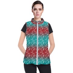 Red Teal Music Women s Puffer Vest by snowwhitegirl