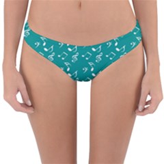 Teal Music Reversible Hipster Bikini Bottoms