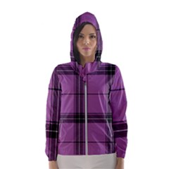 Lilac Plaid Hooded Windbreaker (women)