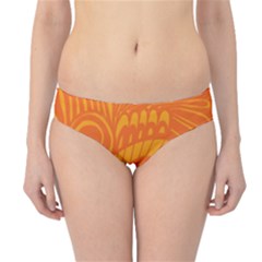 Pop Orange Hipster Bikini Bottoms by ArtByAmyMinori