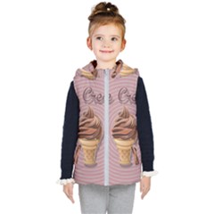 Pop Art Ice Cream Kid s Hooded Puffer Vest by Valentinaart