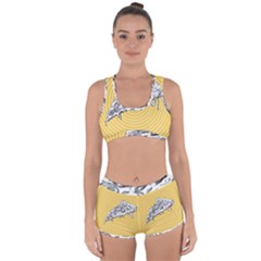 Pop Art Pizza Racerback Boyleg Bikini Set by Valentinaart