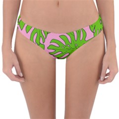 Leaves Tropical Plant Green Garden Reversible Hipster Bikini Bottoms by Nexatart