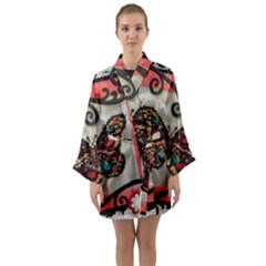 Cross Stitch Butterfly Long Sleeve Kimono Robe by DeneWestUK