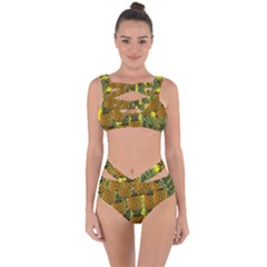 Tropical Pineapple Bandaged Up Bikini Set 