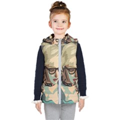 Girl Thinking Kid s Hooded Puffer Vest