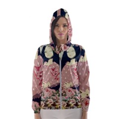 Rose Floral Doll Hooded Windbreaker (women)