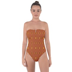 Bold  Geometric Yellow Circles Sm Tie Back One Piece Swimsuit by BrightVibesDesign