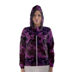 Camouflage Violet Hooded Windbreaker (women)