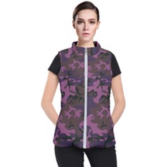 Camouflage Violet Women s Puffer Vest