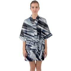 Space Orca Quarter Sleeve Kimono Robe by WILLBIRDWELL