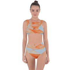 Orange And Blue Bandaged Up Bikini Set  by WILLBIRDWELL