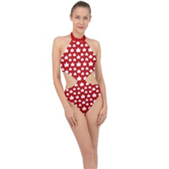 Cute Canada  Halter Side Cut Swimsuit by CanadaSouvenirs