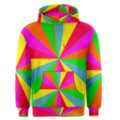 Neon Rainbow Burst Men s Pullover Hoodie by PodArtist