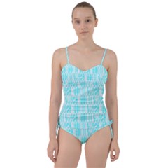 Aqua Blue Colored Waikiki Surfboards  Sweetheart Tankini Set by PodArtist