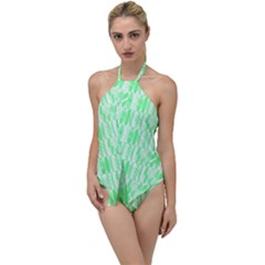 Bright Lime Green Colored Waikiki Surfboards  Go With The Flow One Piece Swimsuit by PodArtist