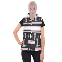 Pink Compact Cassette Women s Button Up Vest