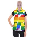 LGBT Flag Map of Northern Ireland Women s Button Up Vest View1