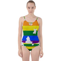 Lgbt Flag Map Of Northern Ireland Cut Out Top Tankini Set by abbeyz71