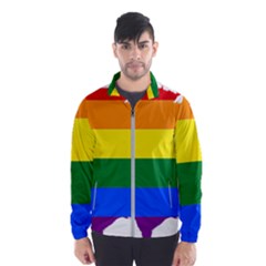 Usa Lgbt Flag Map Windbreaker (men) by abbeyz71