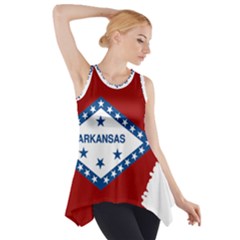 Flag Map Of Arkansas Side Drop Tank Tunic by abbeyz71