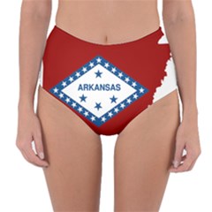 Flag Map Of Arkansas Reversible High-waist Bikini Bottoms by abbeyz71