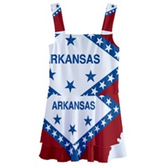 Flag Map Of Arkansas Kids  Layered Skirt Swimsuit by abbeyz71