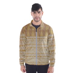 Seamless Gold Lace Nature Design By Flipstylez Designs Windbreaker (men) by flipstylezfashionsLLC