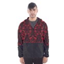 Red and black leather red lace by FlipStylez Designs Hooded Windbreaker (Men) View1