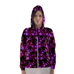 Purple Red  Roses Hooded Windbreaker (women)