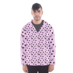 Pink Deer Pattern Hooded Windbreaker (men) by snowwhitegirl