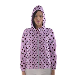 Pink Deer Pattern Hooded Windbreaker (women)